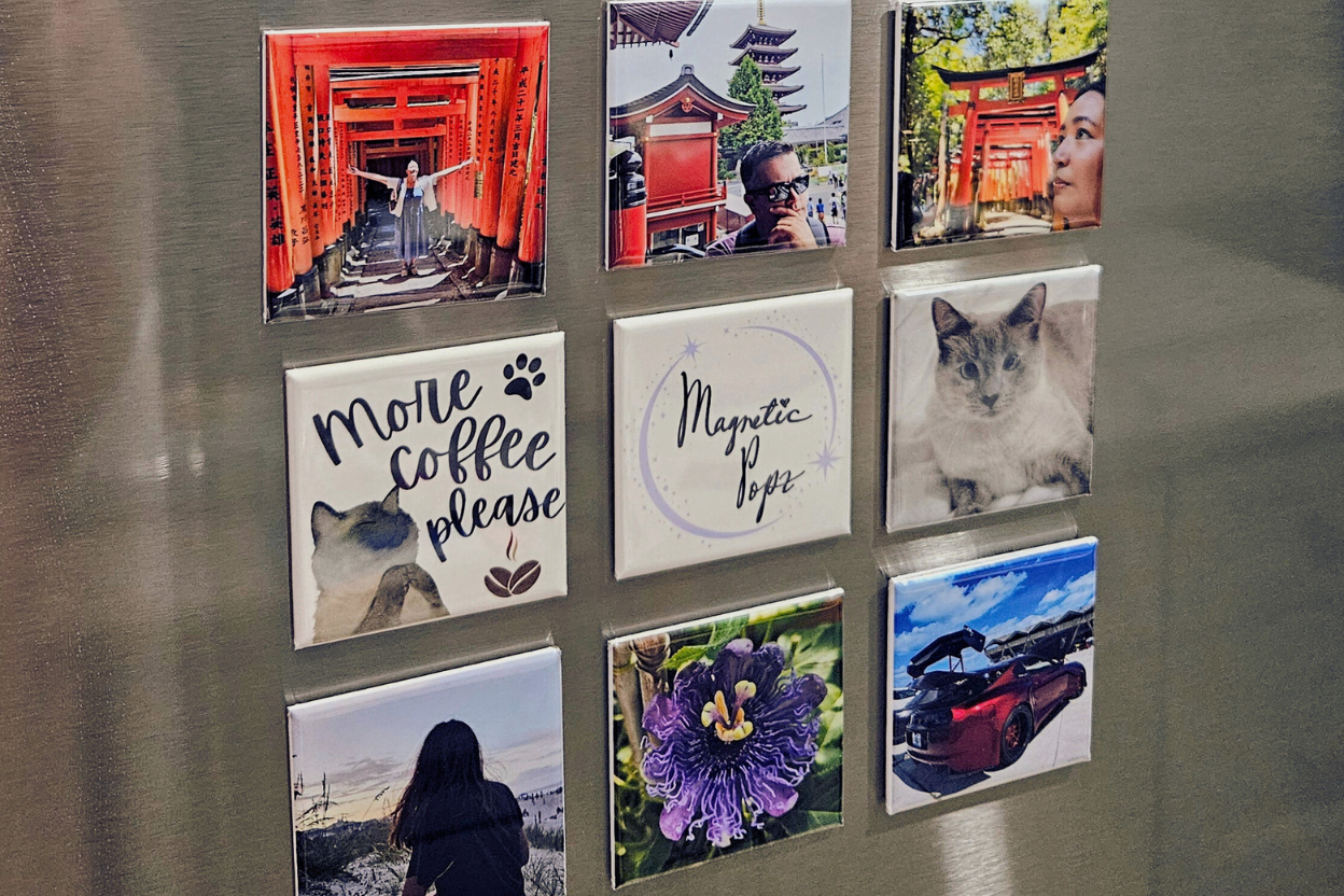 9 Custom Photo Magnet Set Sample