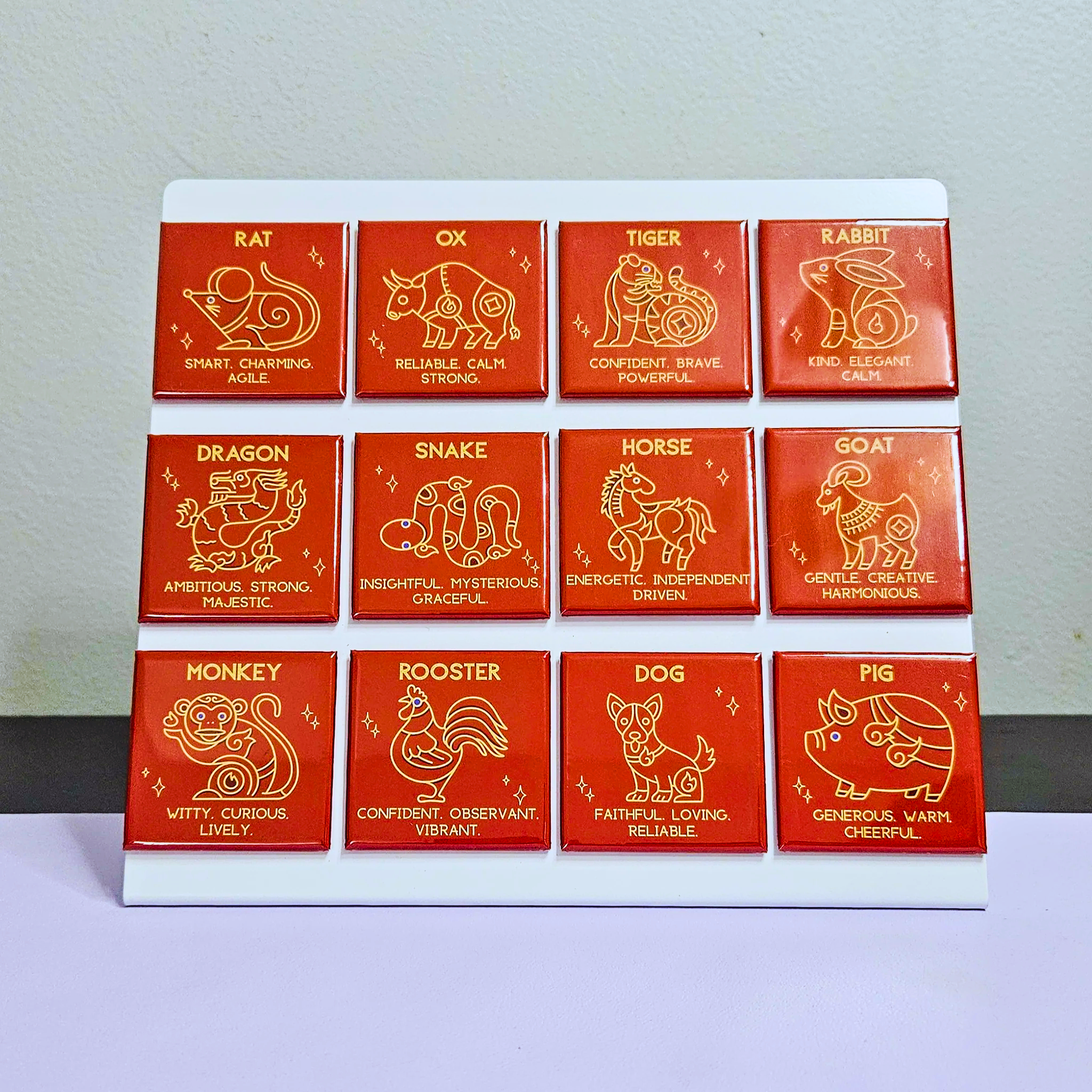 Chinese Zodiac Sign Magnet Set
