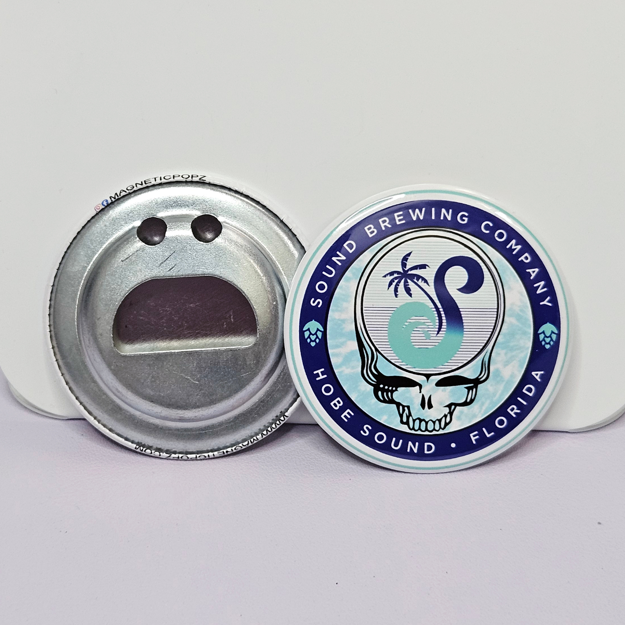 6-Piece 2.25" Round Custom Photo Metal Bottle Openers