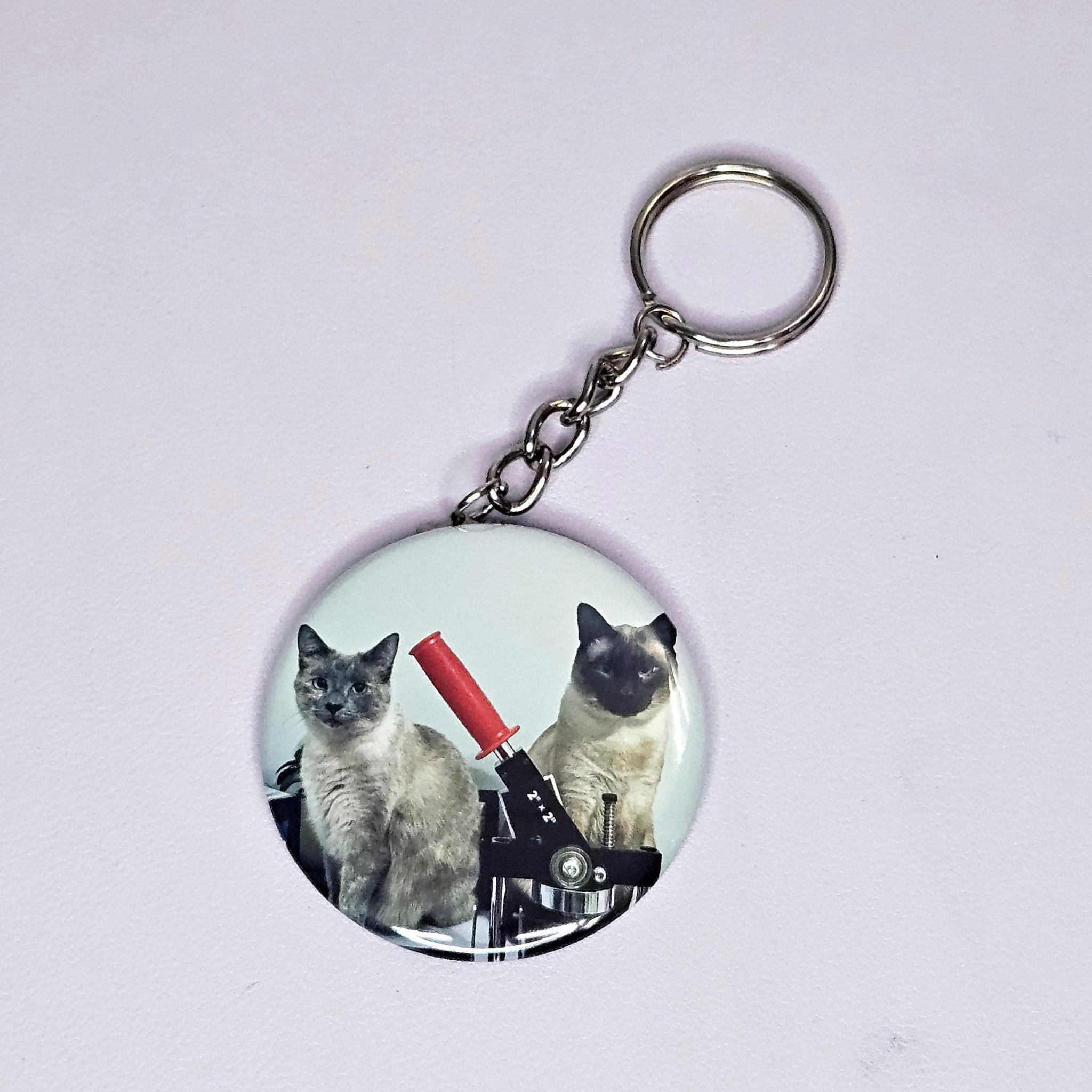 6-Piece 2.25" Custom Photo Keychains